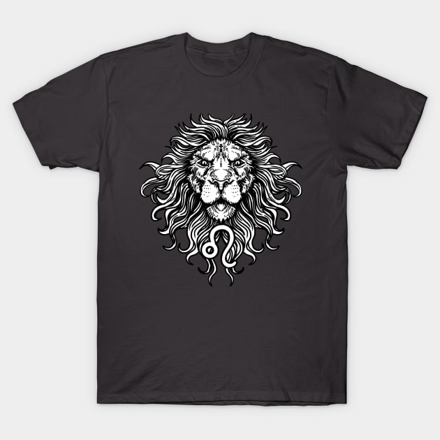 Leo Zodiac Sign Birthday Gift T-Shirt by Kneazal